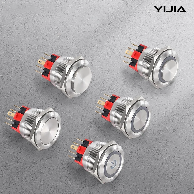 16mm 2no Basmalı Düğme Anahtarı